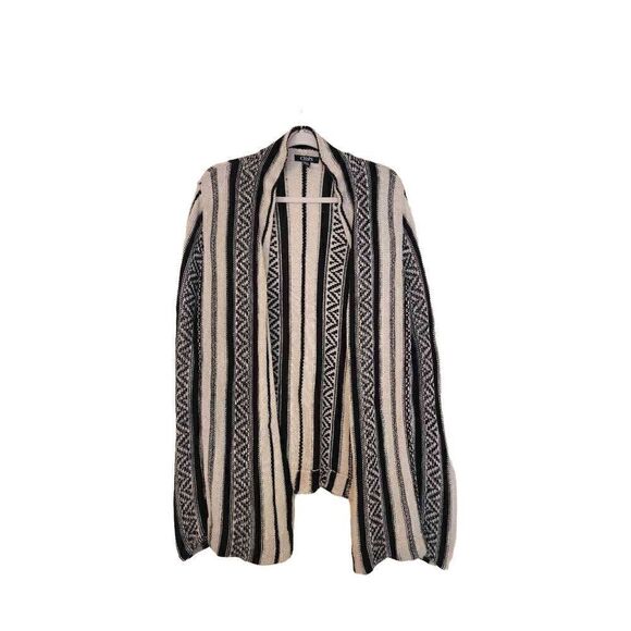 Chaps open front cardigan size Large geometric pattern - Picture 1 of 6